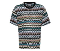 zigzag woven design T-shirt