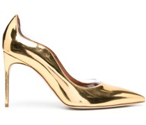 Pumps im Metallic-Look
