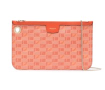 Clutch mit Monogramm-Print