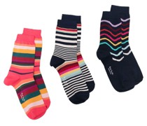 3er-Pack Socken mit Streifen