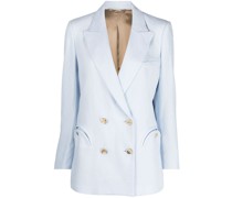 Doppelreihiger Leinenblazer