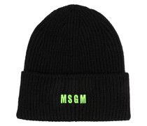 Strickmütze mit Logo-Stickerei
