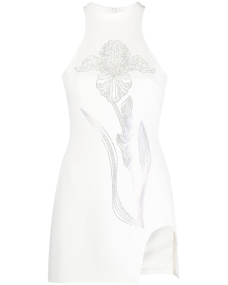 David Koma Damen Schulterfreies Kleid mit Kristallen