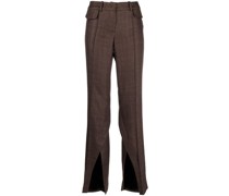 Newport pleated flared trousers