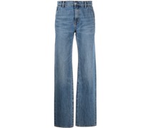 Gerade Jeans mit Logo-Patch
