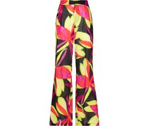 Weite Hose mit Blumen-Print