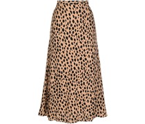 Midirock mit Leoparden-Print