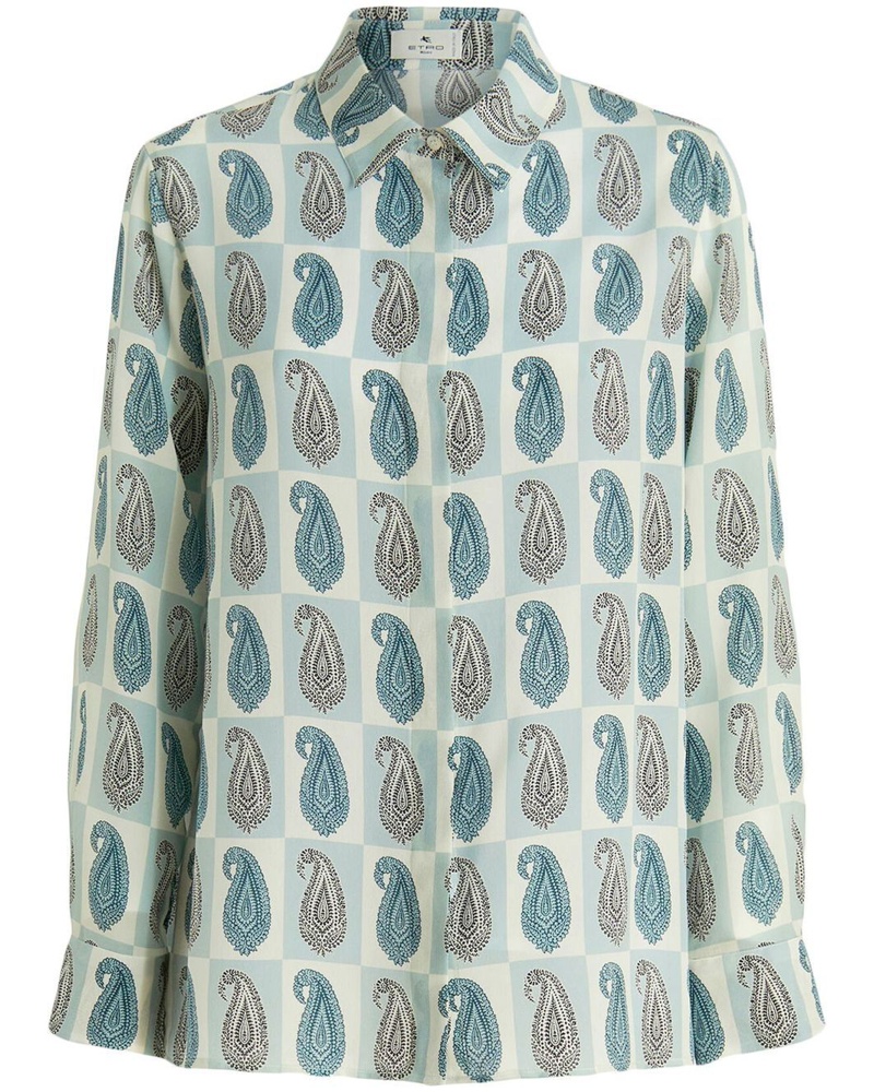 Etro Damen Seidenhemd mit Paisley-Print