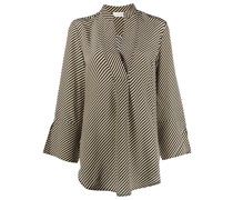 Bluse mit diagonalen Streifen