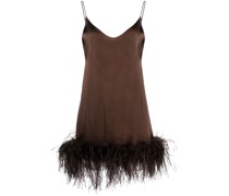 Kleid mit Federsaum