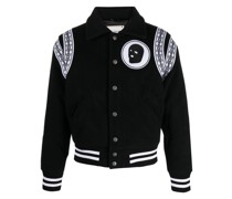 Collegejacke mit Logo-Stickerei