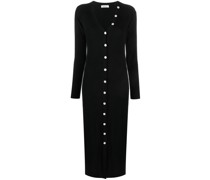 Geripptes Strickkleid