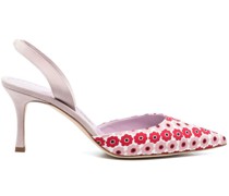 Slingback-Pumps mit Print