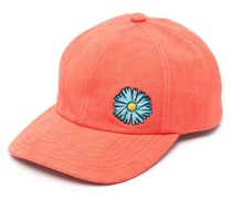 floral-embroidery cotton cap