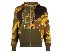 Kapuzenjacke mit Barock-Print