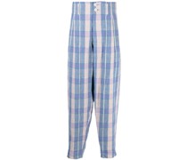 Karierte Hose mit lockerem Schnitt