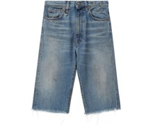Jeans-Shorts mit ausgefransten Kanten