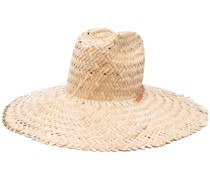 braid-detailing woven-raffia sun hat