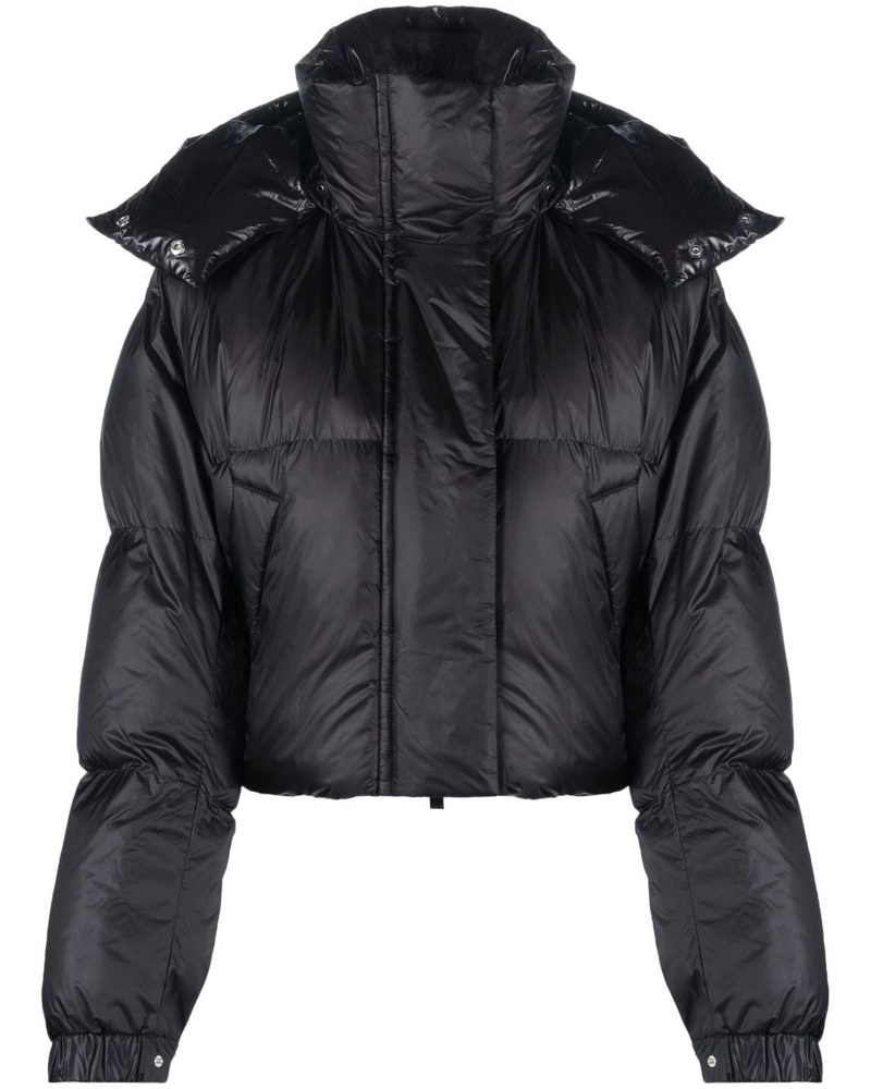 Sacai Damen Gefütterte Cropped-Kapuzenjacke