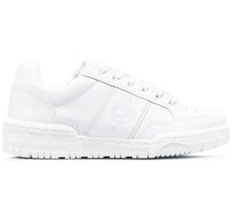 embroidered-logo lace-up sneakers