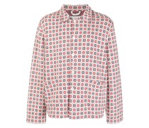 Hemdjacke mit Jacquard-Blumenmuster