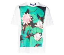 T-Shirt mit Wasserlilien-Print