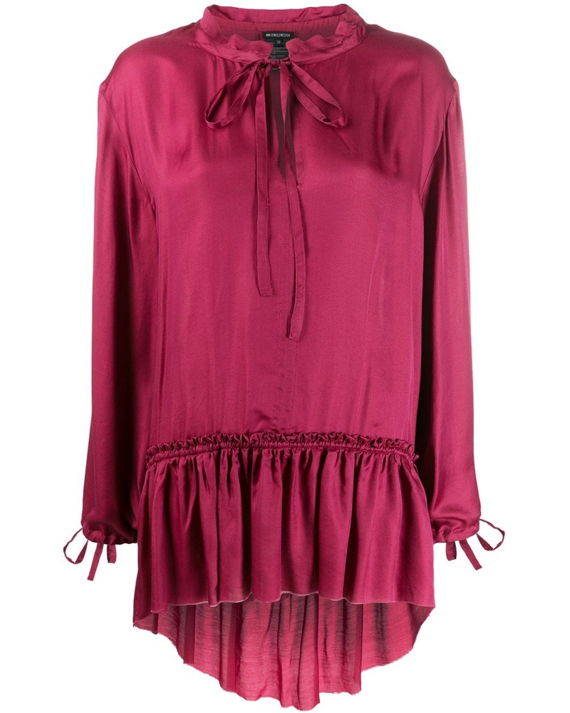 Ann Demeulemeester Damen Bluse mit Rüschen