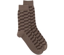 Socken mit Monogramm-Print