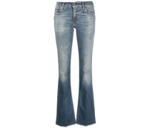 Cropped-Jeans mit Bleached-Effekt