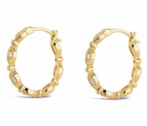 14kt Gelbgoldcreolen mit Diamanten