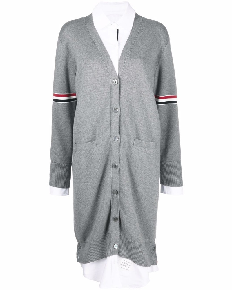Thom Browne Damen Hemdkleid im Layering-Look