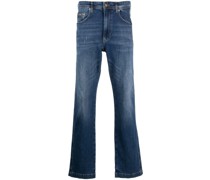 Straight-Leg-Jeans mit Logo-Patch