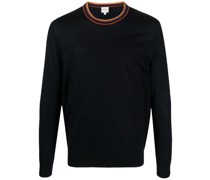 Gestrickter Pullover mit Streifen