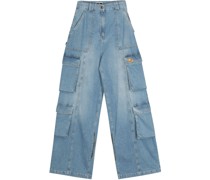 Weite Jeans-Cargohose