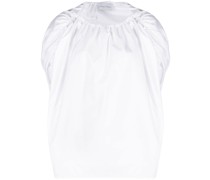 Popeline-Bluse mit Raffung