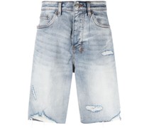 Jeans-Shorts im Distressed-Look