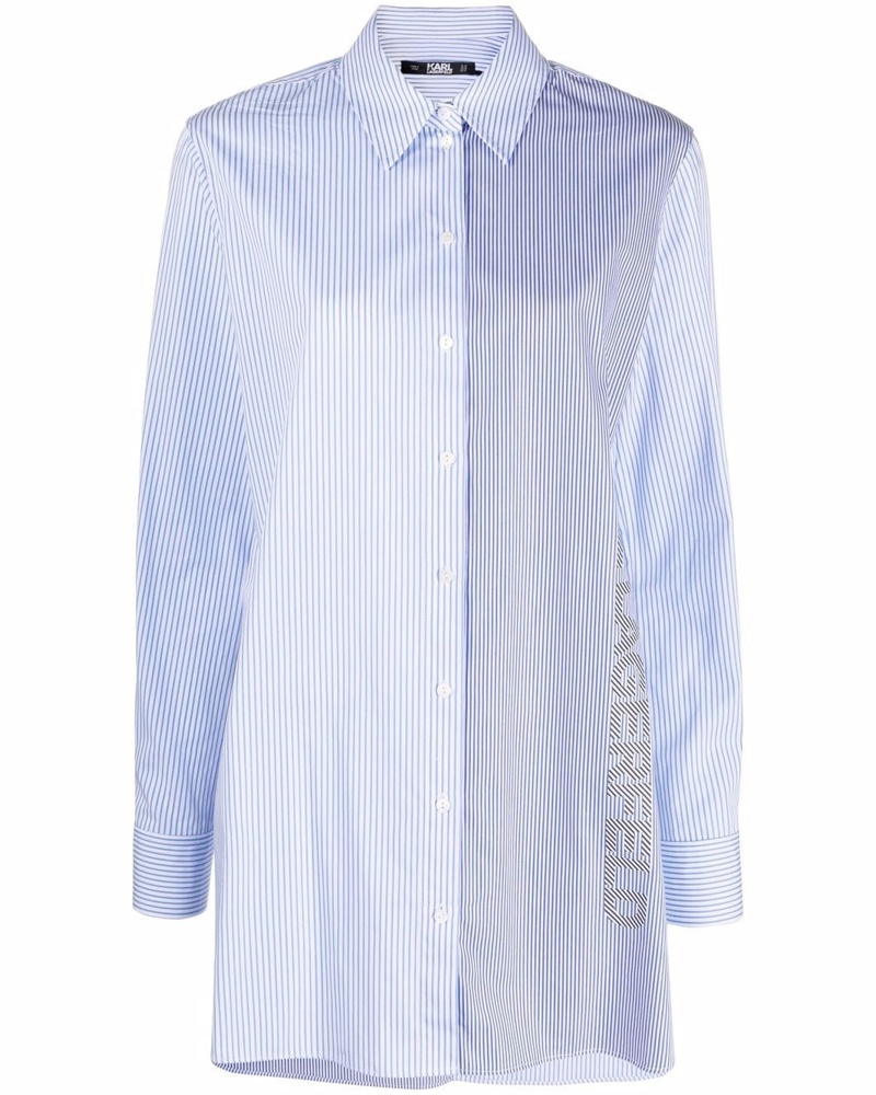 Karl Lagerfeld Damen Langarmshirt mit Logo-Print