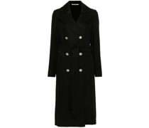 Luce double-breasted linen coat