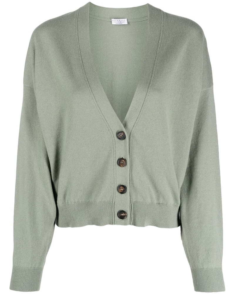 Brunello Cucinelli Damen Kaschmircardigan mit langen Ärmeln OR9270 Brunello Cucinelli Damen Kaschmircardigan mit langen Ärmeln OR9270