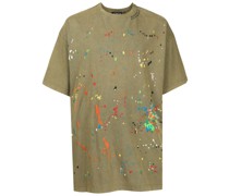 T-Shirt mit aufgestickten Farbklecksen