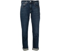 Tief sitzende Cropped-Jeans