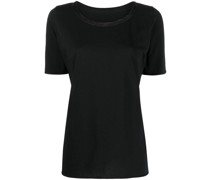 T-Shirt mit Kragen in Knitteroptik