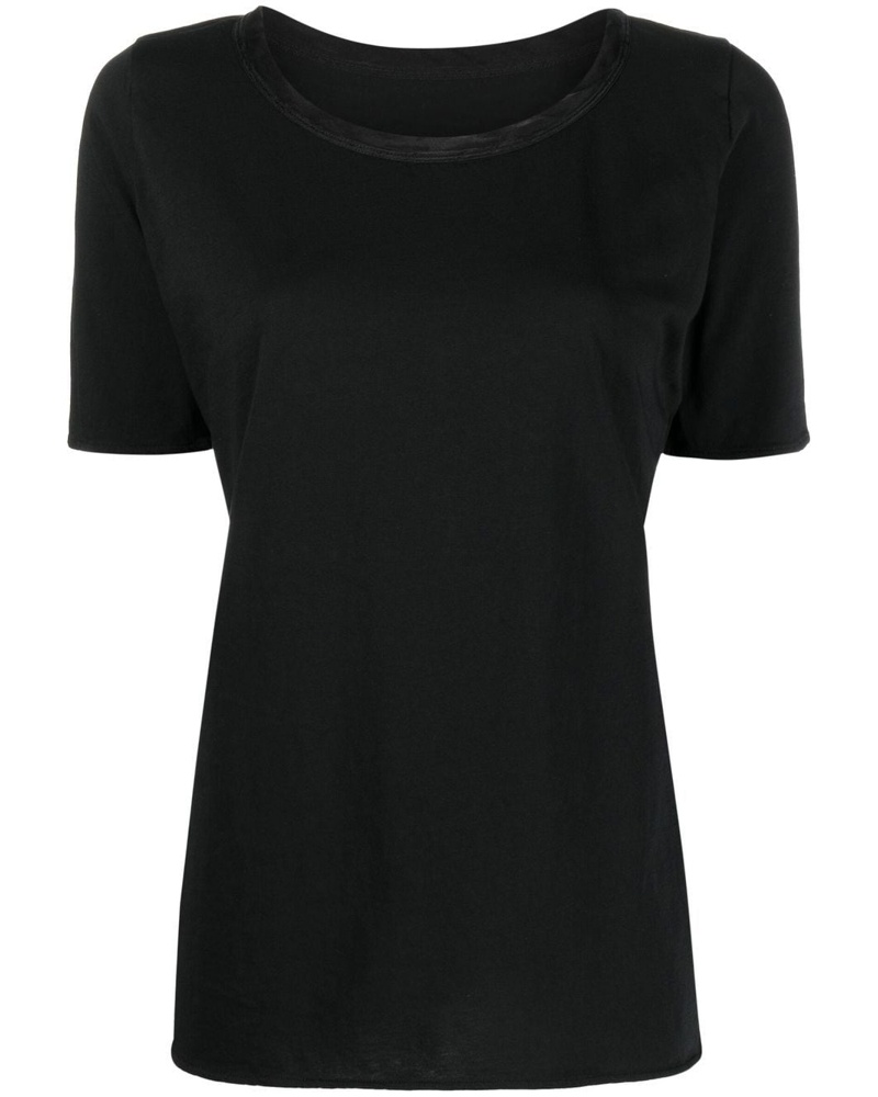Uma Wang Damen T-Shirt mit Kragen in Knitteroptik