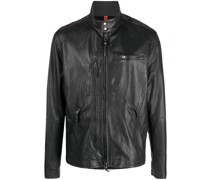 Lederjacke mit Stehkragen