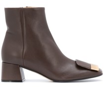 Stiefeletten mit Logo-Schild