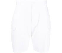 Seersucker-Shorts mit aufgesetzten Taschen