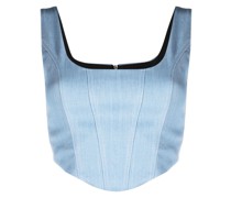 Corsage im Jeans-Look