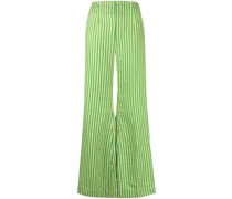 Gestreifte Hose mit weitem Bein