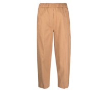 high-waisted cropped trousers