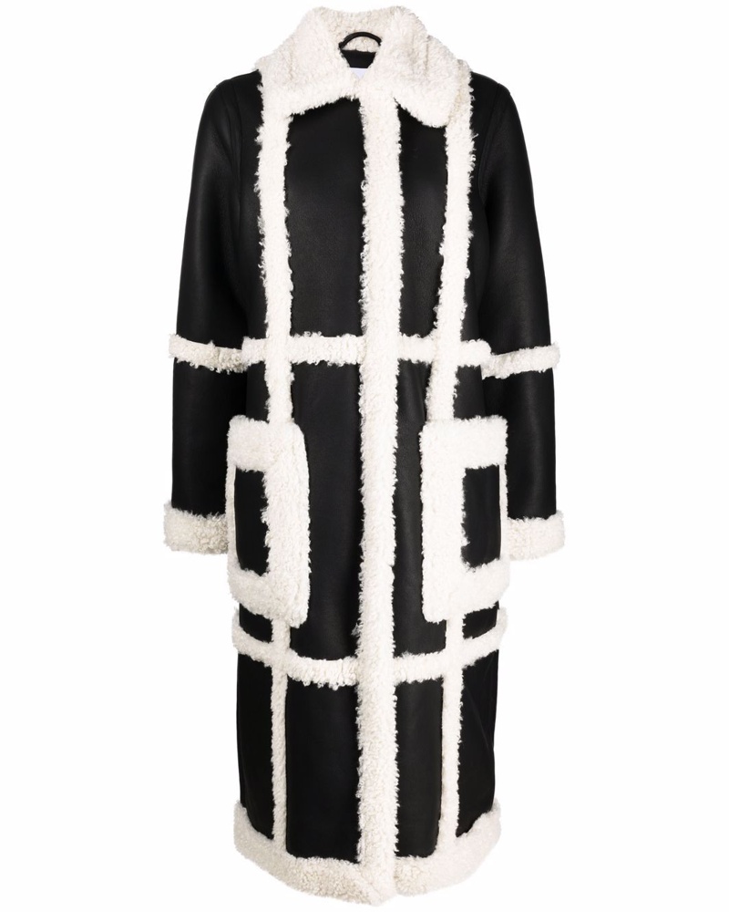 STAND Damen Mantel aus Faux Shearling